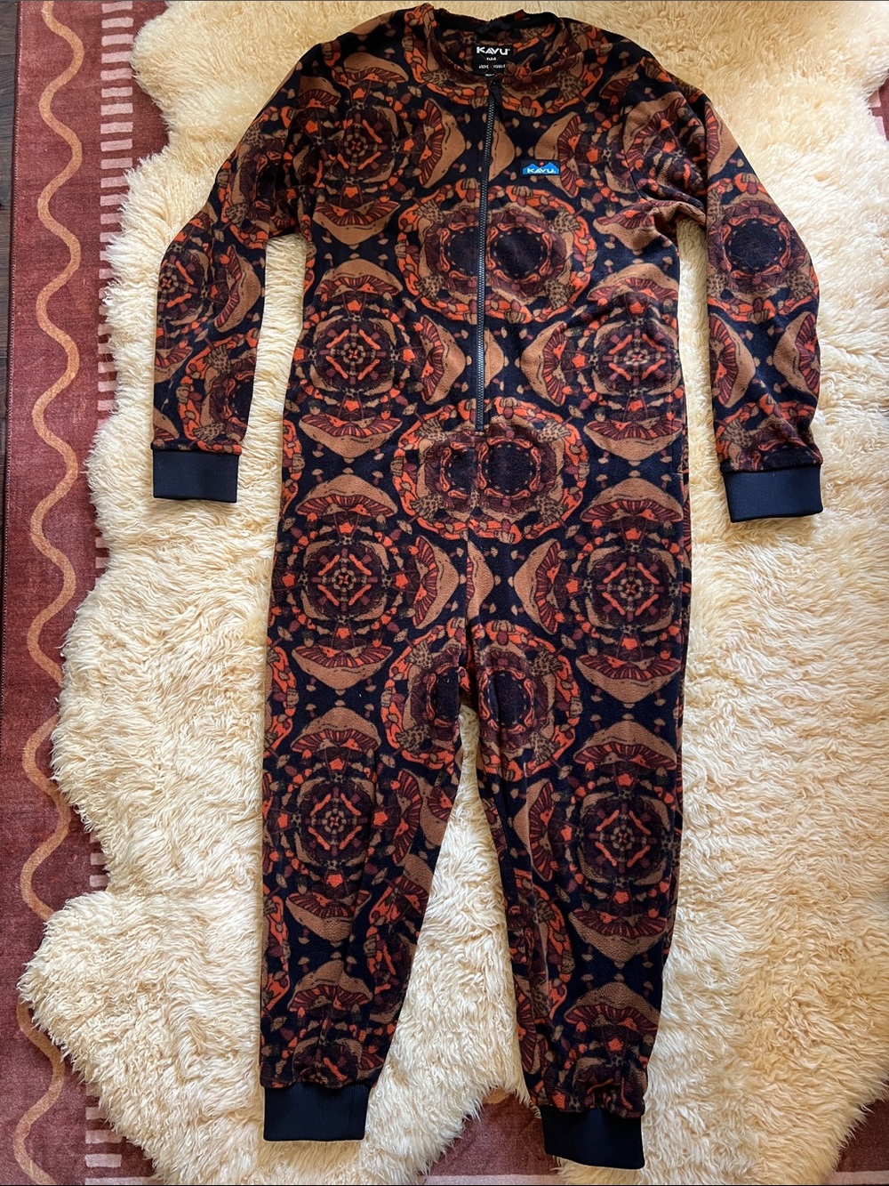Kavu Ernesto Onesie - Mushroom Print Gorpcore Camp PJs
